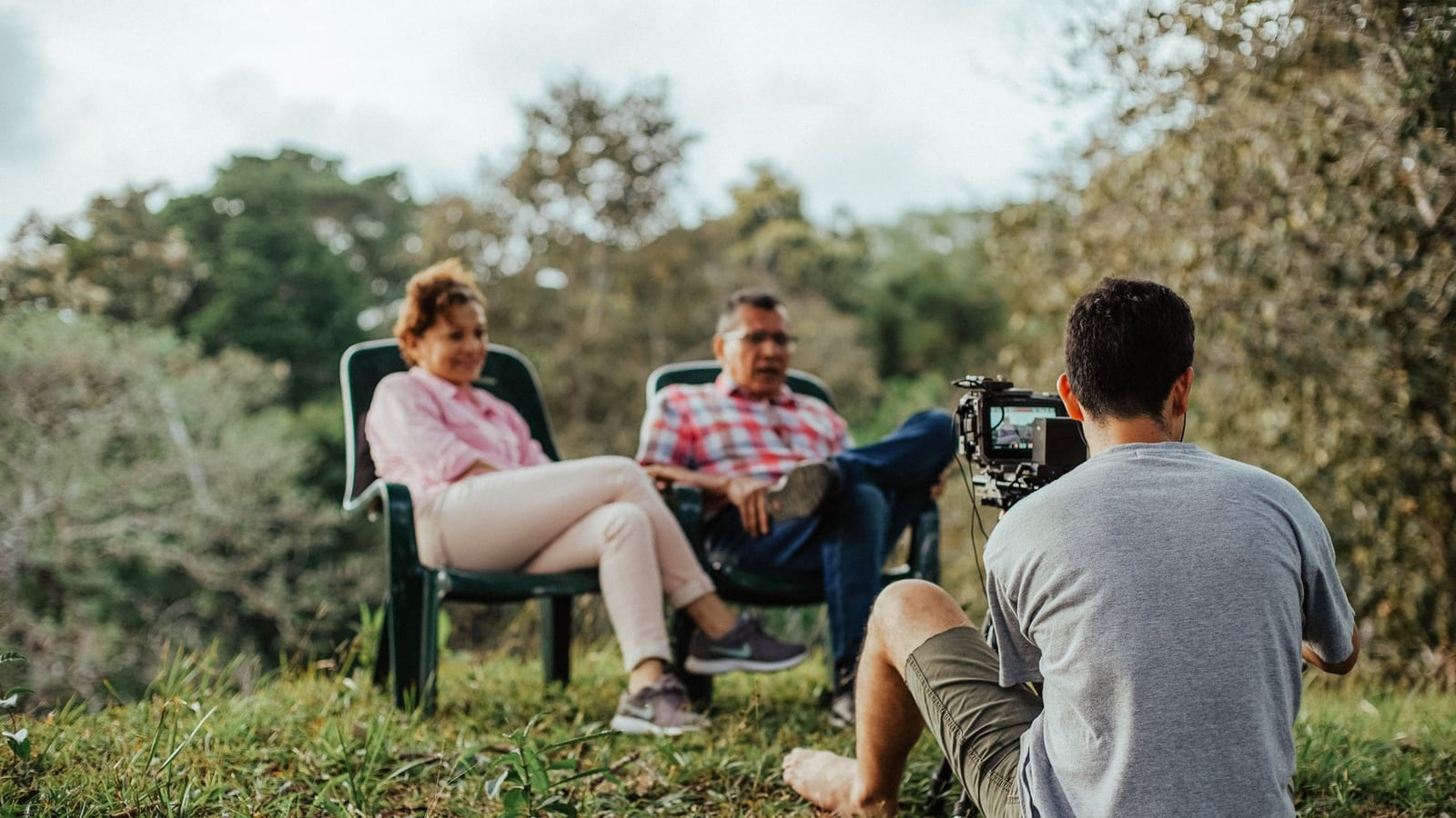A high-quality corporate interview shoot in a professional Melbourne office setting.