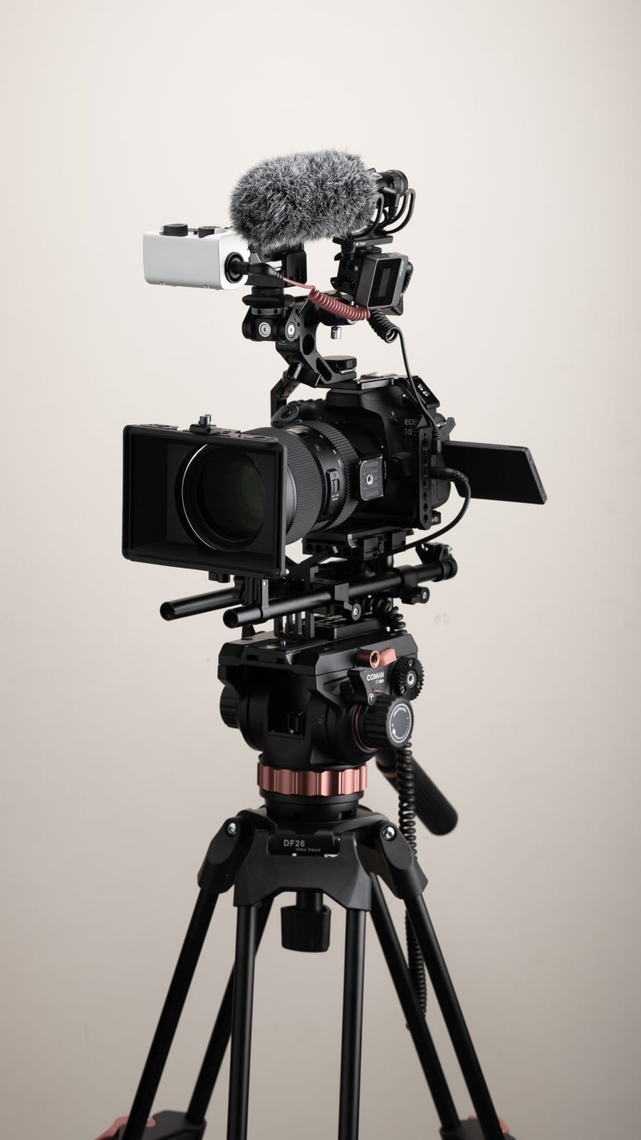 Professional camera gear configured for vertical social media content production in Melbourne.